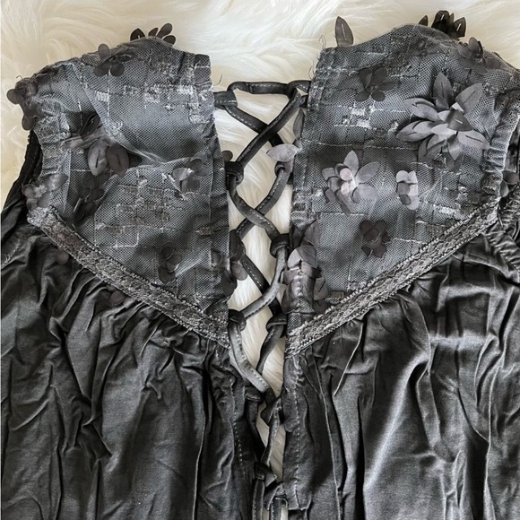 Pol Mineral Washed Charcoal Color Top Vest Brand New Size Large - Picture 5 of 6